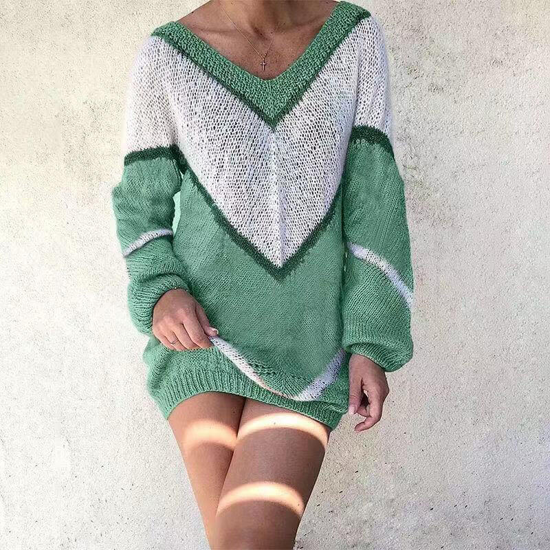 Fashion Patchwork Pullover Sweater