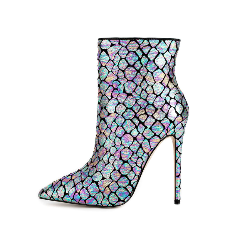 Stiletto Ankle Boots | Pointed-Toe Boots | Colorful Boots