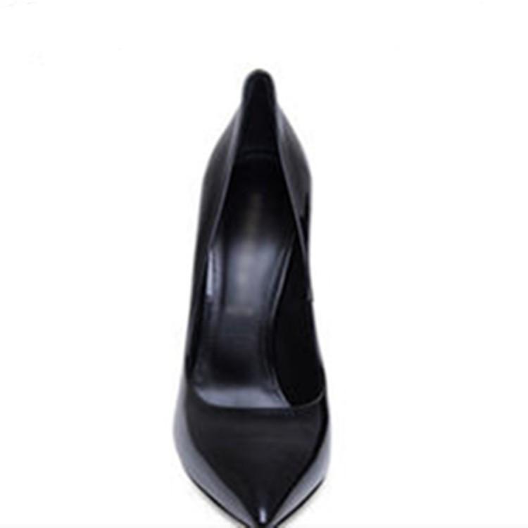 Point Toe Leather Slip-On Ankle Pumps