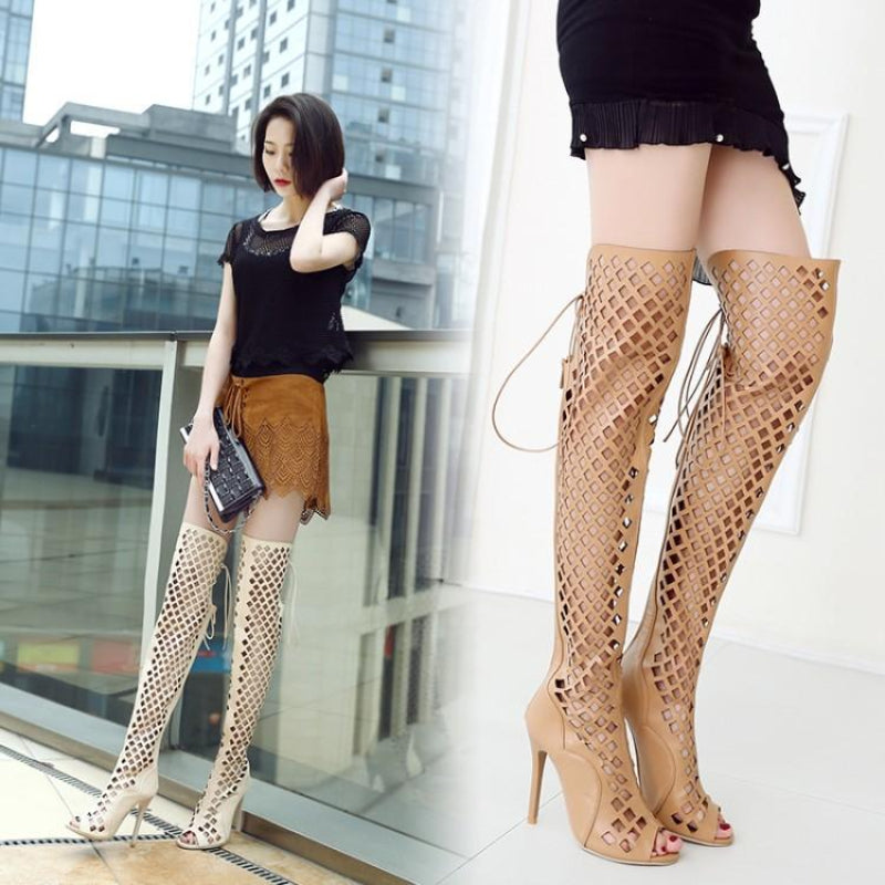 Over-the-knee Boots | Roman lace-up Boots | Sensual Boots