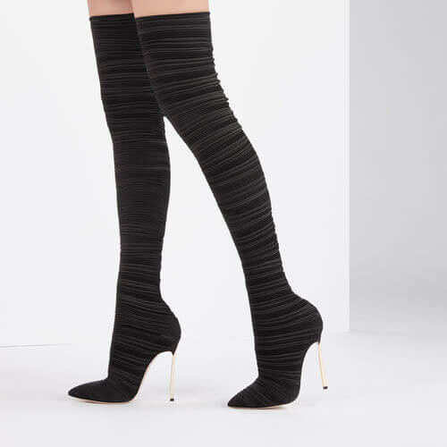 Fashion Stretch Pointed Toe High Heel Over Knee Boots