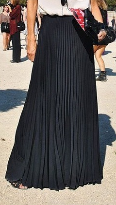 Pure Color Chiffon Pleated Big Long Skirt - Meet Yours Fashion - 4
