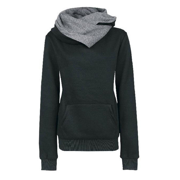 Long Sleeves High Neck Hoodies - Meet Yours Fashion - 3