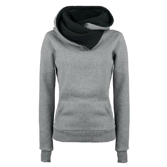 Long Sleeves High Neck Hoodies - Meet Yours Fashion - 4