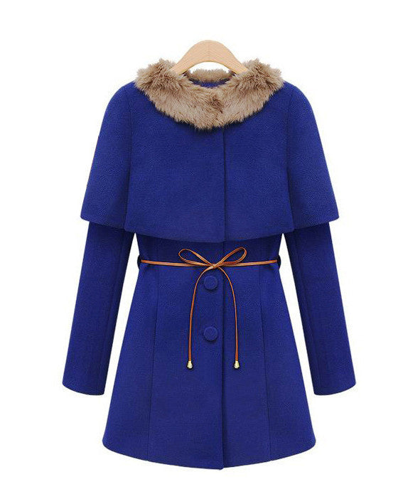 Two Pieces Long Woolen Trench Coat - MeetYoursFashion - 4