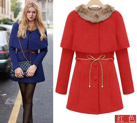 Two Pieces Long Woolen Trench Coat - MeetYoursFashion - 3