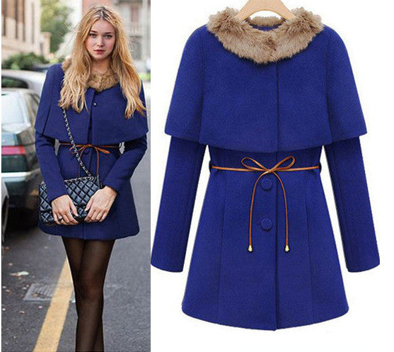 Two Pieces Long Woolen Trench Coat - MeetYoursFashion - 1